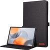 Generico DayQiQiPu Custodia per Lenovo Yoga Tab TB710FU, TB710FF (11,1 Pollici) Flip Caso con Supporto e Slot per Schede, Auto Sveglia/Sonno, Regolazione Multi-Angolo Antiurto - Denim Nero