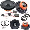 EvoTuning Kit 6 Casse Altoparlanti per Fiat Bravo dal 2007 Anteriori e Posteriori compatibile con Hertz DSK165.3+DCX130.3 Set 2 Woofer 2 Tweeter 2 Coassiali 4 Anelli 4 Cavi (No Plug and Play)