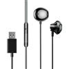 MxyVrix Cuffie da Gioco USB In-Ear con Microfono MEMS, Cuffie USB con per Computer 2,5M, Cancellazione Rumore per PC, PS4, PS5, Laptop - per Skype, Ufficio, Gaming, Streaming Live