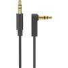 goobay 59525 Cavo di Collegamento Audio AUX, Stereo da 3.5mm e 3 Pin, Slim, CU, Angolato, Nero, 1.5m Lunghezza del Cavo, 3 m