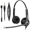 Callez Cuffie PC 3,5mm con Microfono Cancellazione del Rumore per Business | Auricolare Telefono Cellulare USB-C Stereo per iPhone Smartphone Computer Skype Zoom Team Videoconferenza Ufficio Call Center