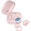 Yanmis Auricolari, auricolari wireless HiFi con orecchio aperto e visualizzazione della potenza, sicuri e confortevoli, connessione wireless, lunga durata di standby, leggeri e portatili (rosa)