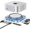IVANKY 13-in-1 Docking Station per Mac mini M6/M5 ProM4/M4 Pro | Supporto con alloggiamento SSD M.2 NVMe, Hub HDMI 4K@120Hz, 2×10 Gbps USB A/C, SD/TF, 2 porte audio, 1×Adattatore PD 20W