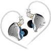 KINBOOFI KZ ZS10 Pro - Cuffie auricolari con monitor KZ HiFi con 4 protezioni bilanciate e 1 driver dinamici per musicista batterista (no mic, blu)