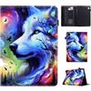 Vaitasy Custodia per Samsung Galaxy Tab A9 Plus 2023 11 Pollici (SM-X210/X215), Ultra-sottlie Protettivo Custodia con Flip Book Cover Galaxy Tab A9 Plus - Loup étoilé