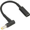 Yunseity Adattatore da USB-C a DC, presa USB-C a 5,5 x 2,5 mm, adattatore cavo di ricarica 20 V, 5 A, 100 W PD