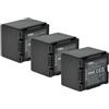 vhbw 3x batteria sostituisce Panasonic CGR-DU06, CGA-DU21, CGA-DU14, CGA-DU12, CGA-DU07 per videocamera camcorder (1100mAh, 7,2V, Li-Ion)