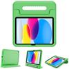 ProCase Custodia iPad A16 11 Generazione 11 Pollici 2025/10 Generazione 10,9 Pollici 2022 per Bambini, Cover Antiurto con Maniglia Convertibile -Verde