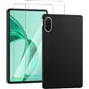 NUCNOK Cover per Honor Pad X8a/Pad X8b (11 Pollici) + [2 Pezzi] Pellicola Vetro Temperato,Silicone Custodia Scrub Molle di TPU Morbido AntiGraffio AntiCaduta Case(Nero)