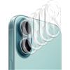 Generic Protezione per obiettivo della fotocamera per iPhone 16 da 6,1 pollici/iPhone 16 Plus 6,7 pollici/iPhone17 6,3, vetro temperato 9H, ultra HD, resistenza ai graffi, facile da installare, compatibile