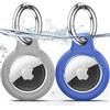 TNSNK Custodia per AirTag Portachiavi, Blue+Gray | Impermeabile, chiusura girevole, antigraffio e antiurto, senza perdita di segnale. Per bici e animali. Materiale: PC+TPU.