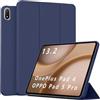 MGUEIAO Cover Compatibile con OnePlus Pad 4 13.2, Custodia in Pelle PU Ultrasottile con Supporto Trifold, Retro in TPU Morbido, Antiurto - Blue