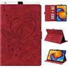 Auslbin Custodia per Lenovo Tab M10 FHD Plus 10.3,Pelle PU Cover Tablet con Auto Svegliati/Sonno Funzione Case con Supporto Funzione,Cover per Lenovo M10 Plus 10.3 Pollice TB-X606X/X606F,Rosso