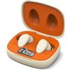 Avantalk Clan N1 - Auricolari Cuffie In Ear Bluetooth Wireless Bluetooth con Cancellazione Attiva del Rumore per Musica & Chiamate con ANC Ibrido, Modalità Ambiente, Arancione e beige