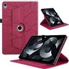 TEDTIKJT Cover per iPad 10th Gen 10.9 2022 Custodia/iPad 11th Gen 2025 11 Custodia Pelle PU 360°Multi Angolo Ruotabile Tablet Protettiva Cover con Auto Sveglia/Sonno, Rosso Albero