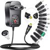 Soulbay 36W Alimentatore Universale, 12V Universal CA/CC Adattatore Caricatore Trasformatore con 11 Regolabile punte DC per 3-12V la Telecamera CCTV Elettronica Domestica - 3000mA max.