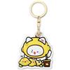 AXFEE Airtags Portachiavi in PU Pelle, Porta Air Tag per GSP Apple-Gatto limone