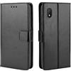 generale compatibile per ALCATEL 1B 2020 5002D 5002X 5002H Custodia COVER case STAND FLIP LIBRO GEL SILICONE eco pelle portafoglio magnetica porta carte Nero