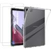 MEMELOKA Custodia per Samsung Galaxy Tab A7 Lite 8.7 Pollice + 2 Pezzi Vetro Temperato, Cover Protezione in TPU Morbido Ultra-Sottile con Airbag in Silicone Rinforzato - (Transparente)