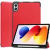 YRH Custodia per Redmi Pad 2 Pro con portapenne 12.1 pollici 2025, cover posteriore in TPU per tablet Xiaomi Redmi Pad 2 Pro 5G (rosso)