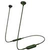Panasonic RP-NJ310B Auricolari Bluetooth, XBS per Bassi Potenti, 6 Ore di Riproduzione Wireless, Ricarica Veloce, Comandi Vocali, Compatibili con Smartphone, Design a Tenuta Stabile, Verde Militare