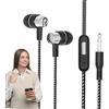 Generic Cuffie Telefoniche Cablate - Auricolari Con Cavo Intraear, Suono Stereo ad Alta Fedeltà | Auricolari Cablati con Microfono, Auricolari Isolanti Portatile Leggero per Chiamata, Musica,