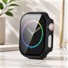 Generic Custodia per Apple Watch Series 11/10, 42 mm, pellicola in vetro temperato integrata (nera)