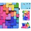 Auslbin Custodia universale colorata per tablet da 10-11 pollici, compatibile con TECLAST Blackview Lville XGODY OSCAL DOOGEE TPZ ultimo YESTEL SEBBE Microsoft Surface Tab, Blocchi