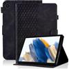 Vkooer Custodia per Samsung Galaxy Tab A8 10.5 Cover 2022/2021 - X200 X205 X207 Cover Protettiva Pelle PU Flip Tasca Case con Auto Svegliati/Sonno e Supporto Funzione, Cover Protettiva Nero