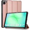 WD&CD Custodia Compatibile per Samsung Galaxy Tab A11 / A9 8.7'', Ultra Sottile PU leather Smart Pelle Cover con la Funzione Compatibile per Samsung Galaxy Tab A11 / A9 8.7'', Oro rosa