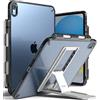Ringke Fusion & Outstanding Compatibile con Cover iPad A16 / iPad 10th, Custodia Antiurto con Porta Penna e Supporto - Smoke Black & Light Gray