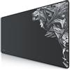 TITANWOLF - XXL Tappetino per Mouse da Gioco - Gaming Mousepad Extra Grande 900 x 400mm - Pad con Base in Gomma Antiscivolo - Spessore 3mm - Nero - Modello Delta