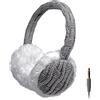 SBS Cuffia stereo WOOL con microfono e tasto di risposta, colore Grigio/Bianco Connettore Jack 3,5 mm