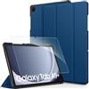 CACOE Cover Compatibile con Samsung Galaxy Tab A9+ / A9 Plus 2023 11 | Custodia con Ultra Sottile in Pelle con Vetro Temperato Ultra Sottile, Mare Blu