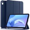 drivego Custodia per Cover iPad A16 11 Generazione 11 Pollici 2025/iPad 10 Generazione 10,9 Pollici 2022 con Portamatite, Touch ID Accessibile, Auto Sveglia/Sonno, TPU Cover, Mare Blu