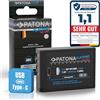 PATONA Platinum NP-W126S Batteria 1050mAh USB-C per X100V X100F | Si ricarica con un semplice cavo - anche per X100VI, X-T1-X-T50, X-Pro1-3, X-E1-E4, X-S10, X-A e HS30/50EXR