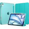 MoKo Cover per iPad Air 11 Pollici (M4/M3/M2) 2026/2025/2024 con Portapenna | Cover per iPad Air 5a/4a Gen 10,9 2022/2020, Custodia iPad Air Trifold Leggera con Retro PC Rigido Traslucido, Blu Bondi