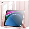 INFILAND Custodia Per Samsung Galaxy TabS10 Lite/S10 FE/S9 FE 5G 10.9 Pollici/Tab S9 11 Pollici Con S Pen, Sottile Custodia Protettiva Trasparente Supporto Auto Wake/Sleep (Rosa)