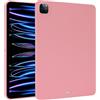 Generic Custodia in silicone morbido compatibile con iPad Pro da 12,9 pollici 2018/2020/2021/2022, sottile, leggera, opaca, in TPU antiurto, protettiva per iPad Pro da 12,9 pollici (rosa)
