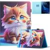 TEDTIKJT Cover per Honor Pad X8a 11 2024 Tablet Custodia Pelle PU Flip Protezione Cover Honor Pad X8a con Portafoglio Supporto Funzione Cover Tablet Honor Pad X8a Custodia, Gatto Giallo
