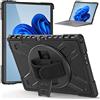 Gerutek Cover per Microsoft Surface Pro 8 2021 13'', Nero | Custodia Antiurto con [Supporto Girevole a 360° e Cinturino da polso] [Tastiera Installabile]