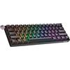 Geeky GK61 SE 60% | Tastiera da Gioco Meccanica | 61 Tasti Multi Colore RGB LED Retroilluminati per Gaming su PC/Mac | ANSI US Tastiera Americana (Nero, Mechanical Speed Silver)