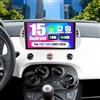 Zomolither 2+64G Android 15 Carplay Autoradio per Fiat 500 (2007-2015), Nav GPS Wireless Carplay Android Auto, Schermo da 9 Android Radio WiFi Bluetooth Mirror Link FM/RDS +Telecamera Posteriore