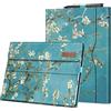 Fintie, Custodia per Microsoft Surface Pro 11/10/9 da 13", con angoli di visione multipli, a portafoglio, da lavoro, con tasca e porta pennino, compatibile con tastiera Type Cover, fiori