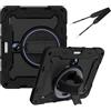 SLLMYYX Custodia per OnePlus Pad/Oppo Pad 2 da 11,6 pollici versione 2023, girevole a 360 gradi, cavalletto da mano tracolla antiurto armatura grip supporto custodia protettiva (nero)