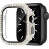 Generic Custodia protettiva per Apple Watch con pellicola protettiva per Apple Watch da 38-49 mm, serie 1-11/SE/Ultra, con strass e strass, custodia protettiva per iWatch da donna (Starlight, 49 mm)