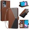 Generico DayQiQiPu Custodia per ZTE Nubia RedMagic 11 Pro/11 Pro+ (6,85 Pollici) Cover in Pelle PU con Colori Dopamina Custodia a Portafoglio Ribaltabile Antiurto Caso con Cinturino da Polso, Marrone