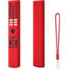 Hi Color Custodia in silicone per telecomando Xiaomi A Pro TV (2026), antiscivolo, antiurto, con cordino, custodia protettiva (rosso)