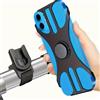 Generic Supporto universale in silicone per telefono cellulare, girevole a 360°, per bicicletta, moto, scooter, antiurto, elastico, per iPhone e telefoni Android (4-7 pollici)