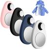 zonsiton Supporto Airtag per bambini, custodia per tracciatore GPS nascosta, anti-emoval, custodia in silicone Airtag con pin, adatta per bambini, anziani, animali domestici, zaino (Nero+Blu+Bianco+Rosa)